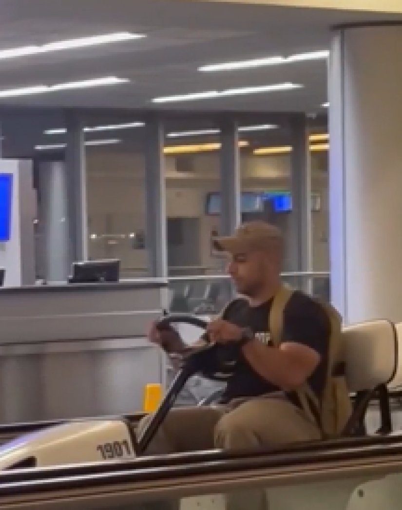 Stolen airport cart joy ride in Buffalo captured on video